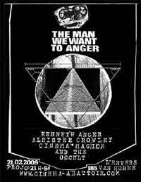 The Man We Want to Anger Black and white abstract movie poster