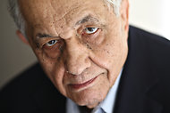 Portrait of film critic Andrew Sarris