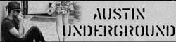 Stencil text logo for the Austin Underground Film Festival