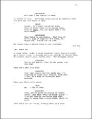Sample script page from Avatar