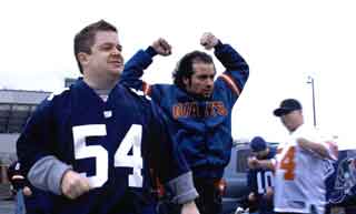 Patton Oswalt and Kevin Corrigan as football fans