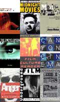 Montage of book covers about avant-garde, experimental and underground film