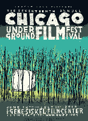 Film festival poster featuring a drawing of a marshy field