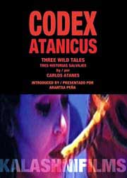 Codex Atanicus Movie poster featuring woman putting weird object in her mouth