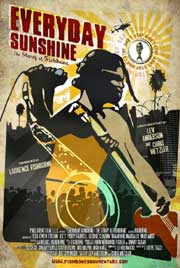 Documentary movie poster featuring an illustration of the band Fishbone