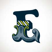 Fancy letter E logo