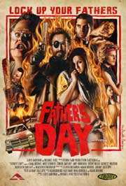 Father's Day Father's Day horror movie poster featuring painted illustrations of the cast