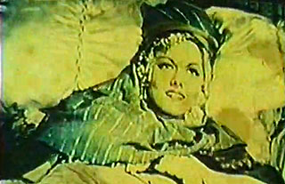 Persian woman lying down in old movie