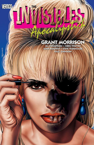 Cover to graphic novel The Invisibles: Apocalipstick featuring a woman with a burned face