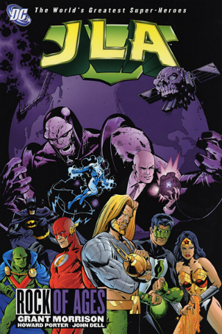 Cover for graphic novel JLA: Rock of Ages by Grant Morrison