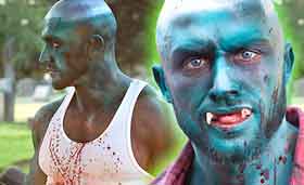 Blue skinned zombies