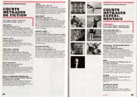 Film festival program scan featuring film stills