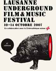Lausanne Underground Film Festival poster featuring half a pig