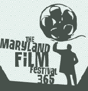 Film festival poster featuring a man holding a film reel