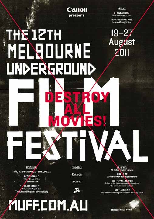 12th Melbourne Underground Film Festival Poster for 12th Melbourne Underground Film Festival