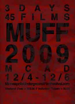 Minneapolis Underground Film Festival Rust colored poster for the Minneapolis Underground Film Festival