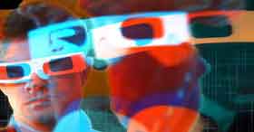 PDX Film Festival Man wearing 3D eyeglasses
