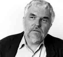 Black and white portrait photo of Stan Brakhage
