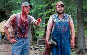 Two hillbillies covered in blood