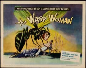 Poster for the classic horror movie The Wasp Woman